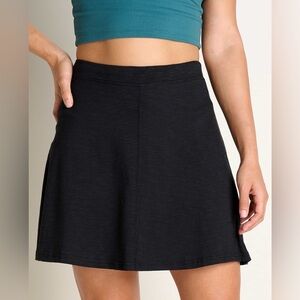 Toad&Co Black Skort A Line Pull On Eco Fabric Casual Size Small